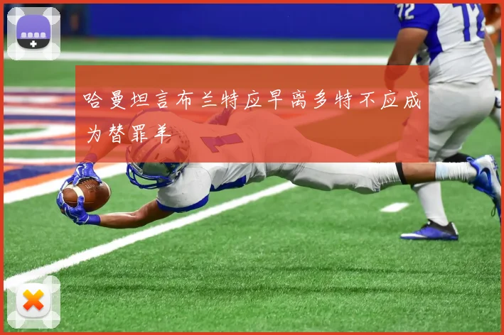 哈曼坦言布兰特应早离多特不应成为替罪羊